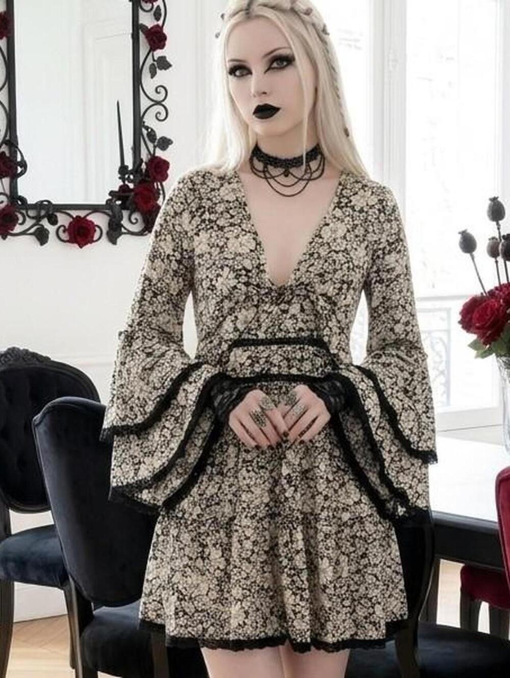 Free People Kristall Mini Dress Black Cream